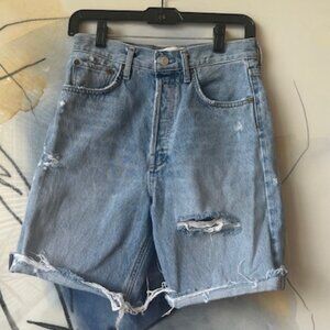AGOLDE  Denim Raw Hem Shorts